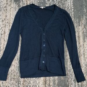 Classic Navy Cardigan with Buttons